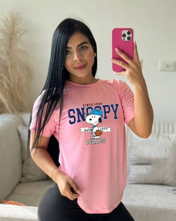 Camisetas Dama Amplias rosa